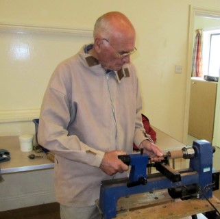 Meanwhile Geoff Horsfield is making light globe decorations